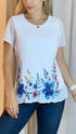 T2560 Blusa plisada en estampado floral