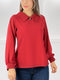 Blusa con Cuello Amplio y Manga Larga